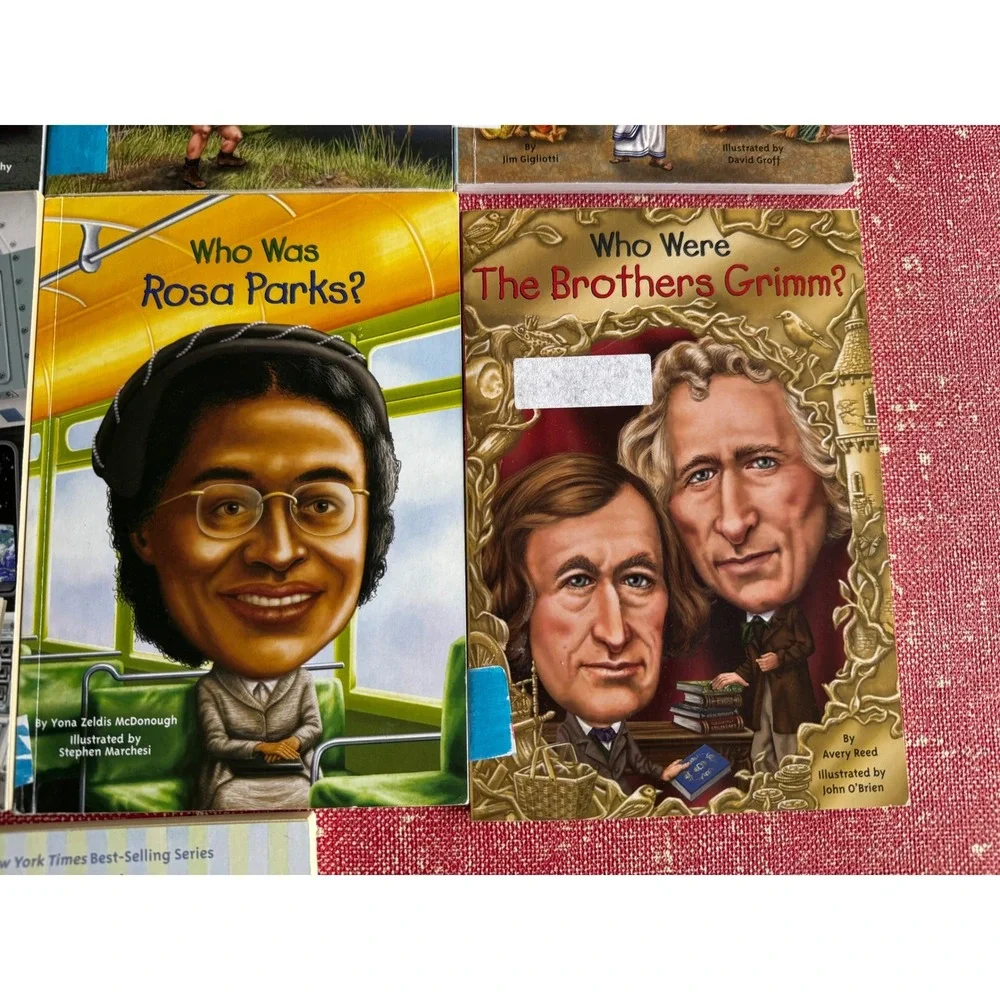 Who Was Is Were Biography Books Lot 9pc Marie Curie Rosa Parks Malala Homeschool